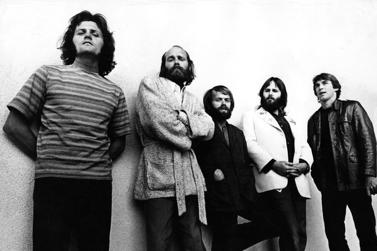 The Beach Boys posed in Amsterdam, Netherlands in 1972.