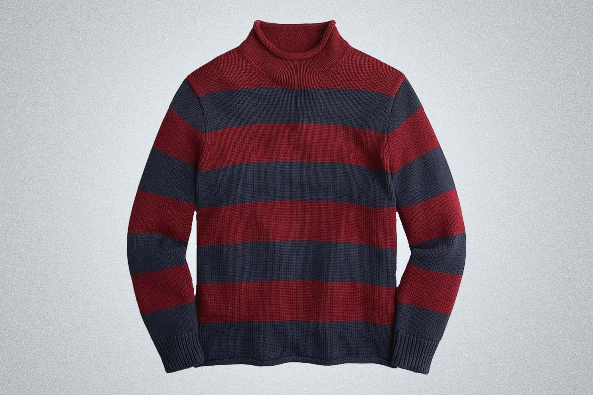 J.Crew Heritage Cotton Rollneck Letter Sweater