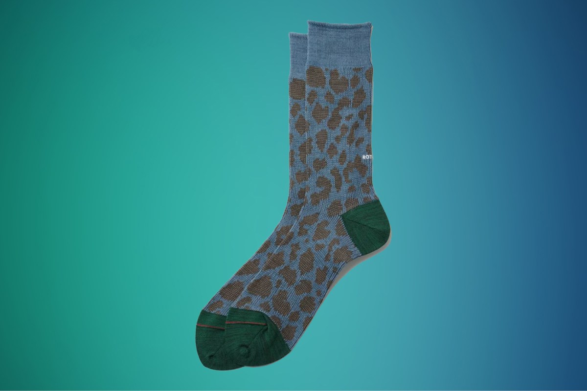 For the Style-Conscious Consumer: Rototo Organic Cotton Leopard Print Crew Socks