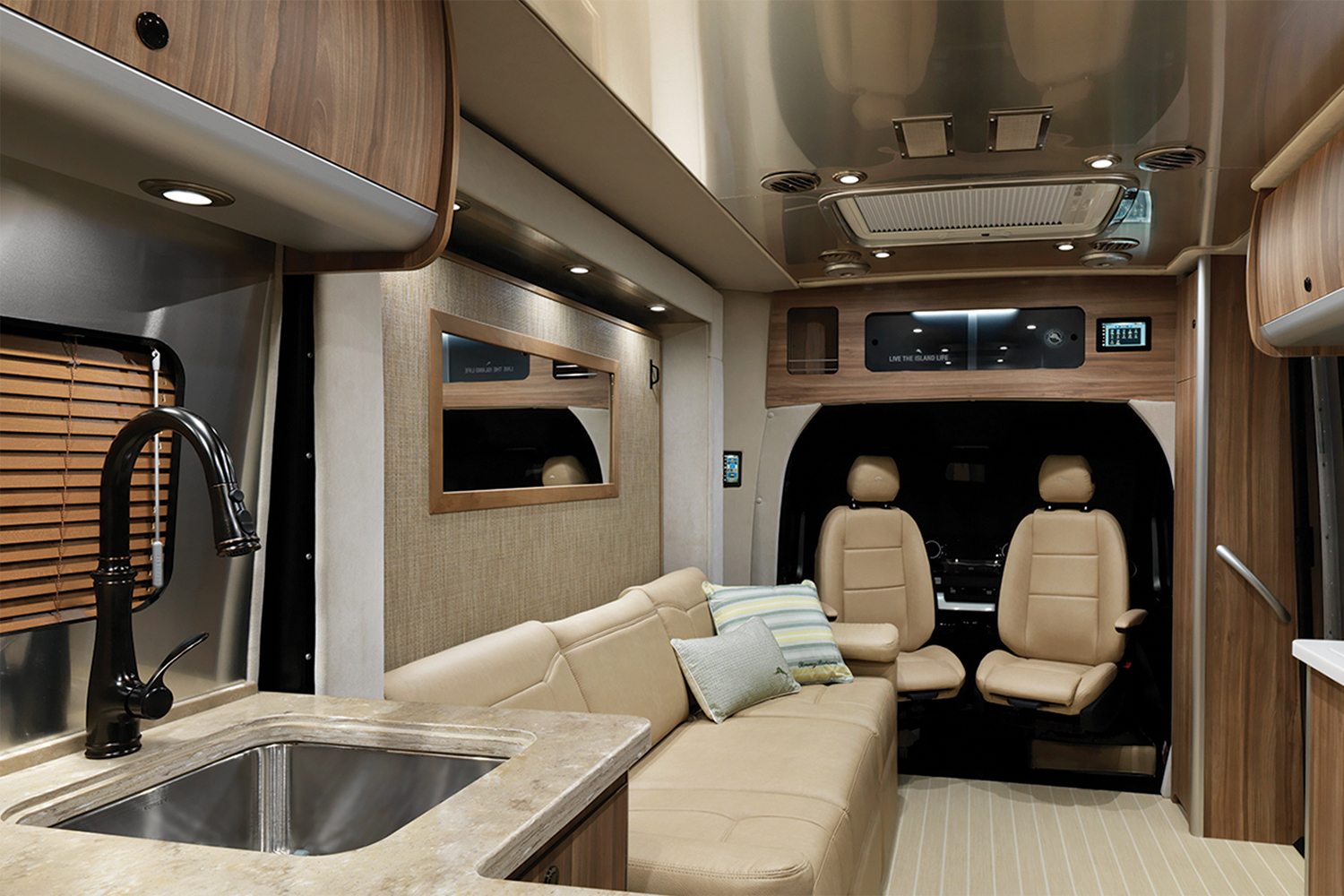 The Airstream Atlas motorhome with a Tommy Bahama interior package