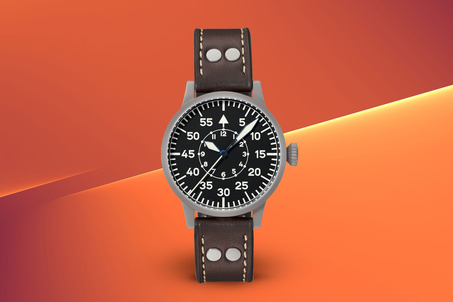 Laco Pilot's Watch on orange background 