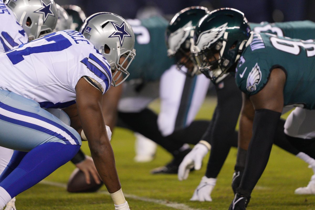 The Dallas Cowboys face off with the Philadelphia Eagles in January 2022.