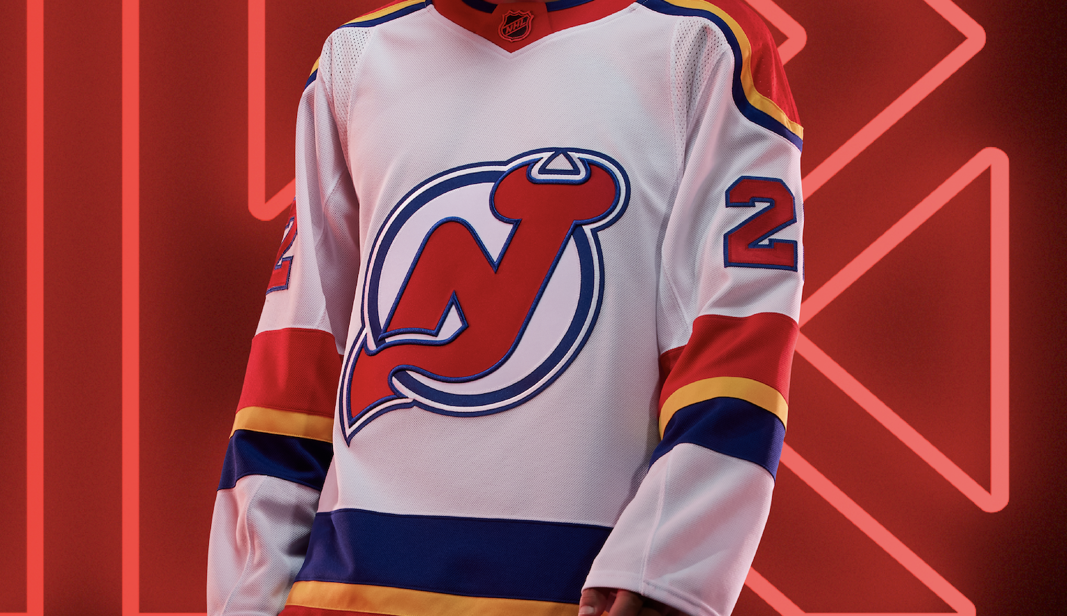 This is a really fun one. It remixes the current Devils’ uniforms with the iconic Colorado Rockies colorway. This one celebrates another anniversary as it's been 40 years since the Rockies were an NHL team.