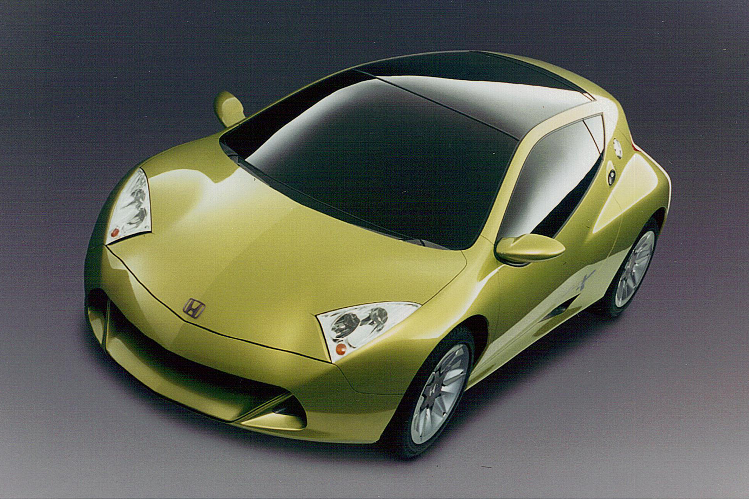 The J-VX hybrid sports car prototype, as presented by Honda at the Geneva Motor Show in 1998.