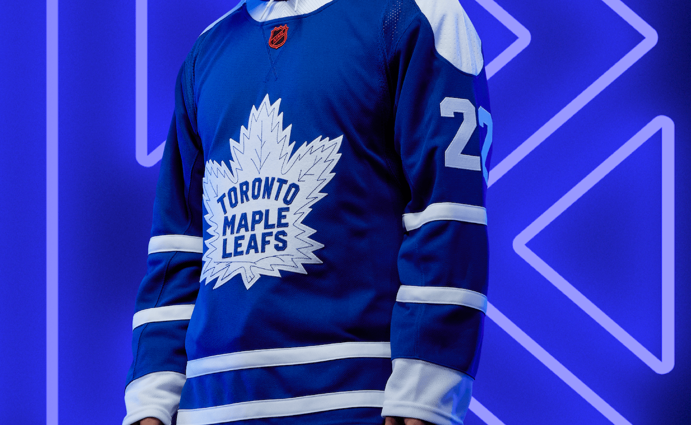 We’ve had some really fun projects with Toronto recently, including the Drew House/Justin Bieber collaboration on their third uniform. This is yet another, honoring their 1962 Stanley Cup-winning uniform.