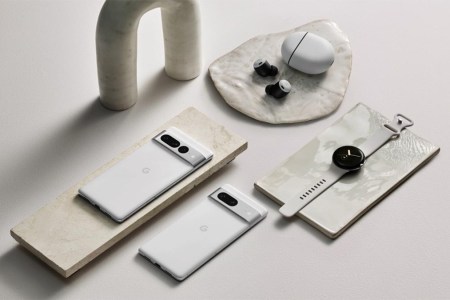 Pixel phones, watches and earbuds on a table