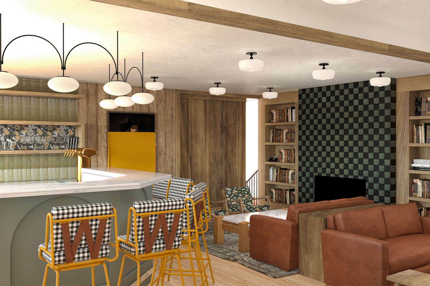 Rendering of The Richland Bar and Lounge