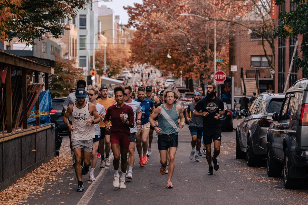 Tracksmith runners hit the streets before the NYC marathon.