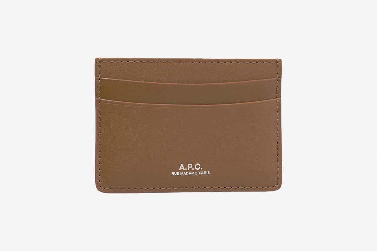 A.P.C. Andre Logo-Detailed Leather Cardholder