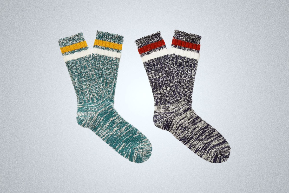 Anonymoum Ism Ribbed Tie-Dyed Cotton-Blend Socks