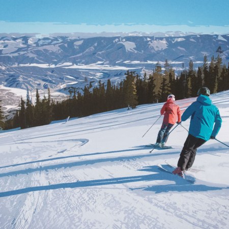 Skiers in Snowmass