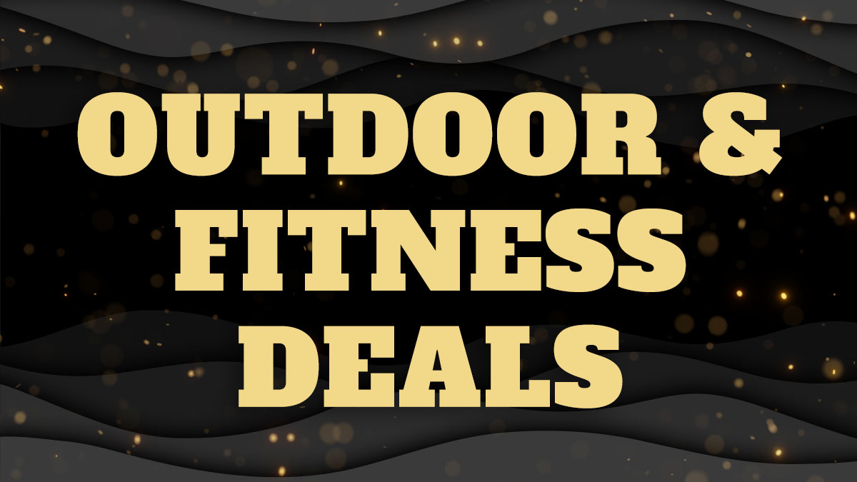 a banner with outdoor/fitness deals