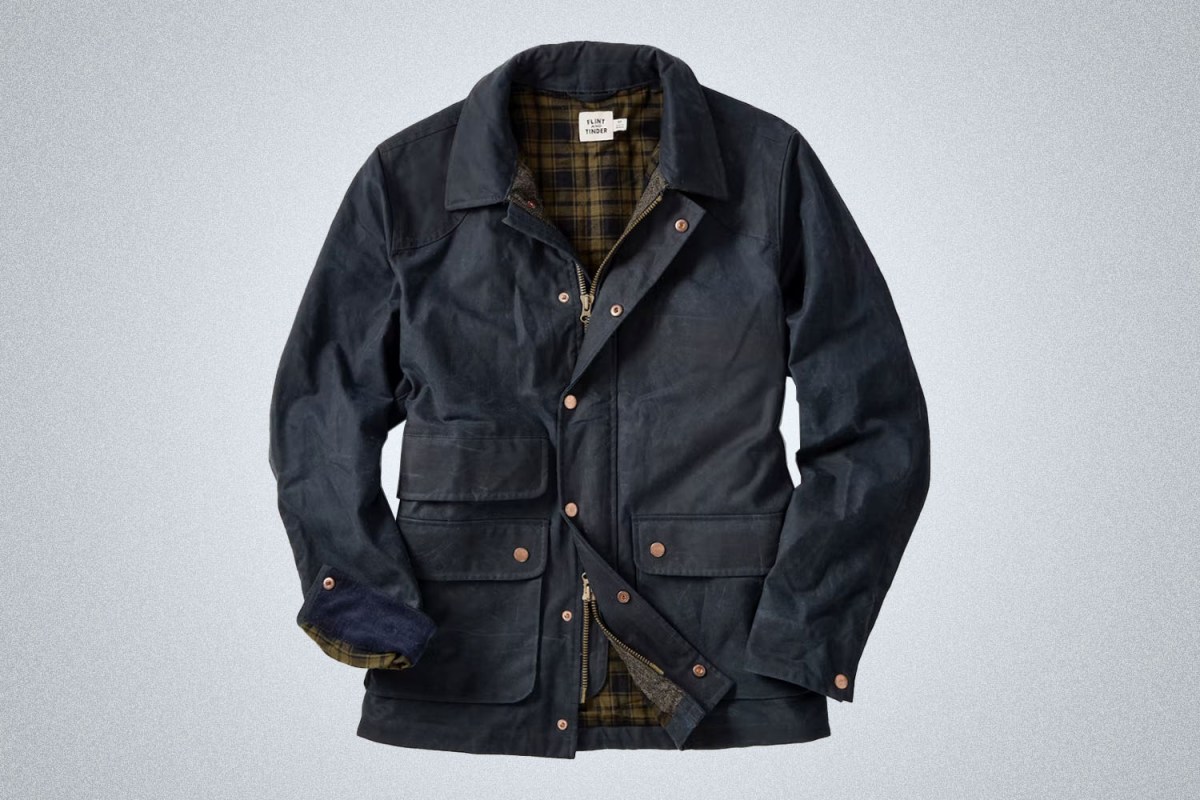 Flint and Tinder Flannel-Lined Waxed Hudson Jacket