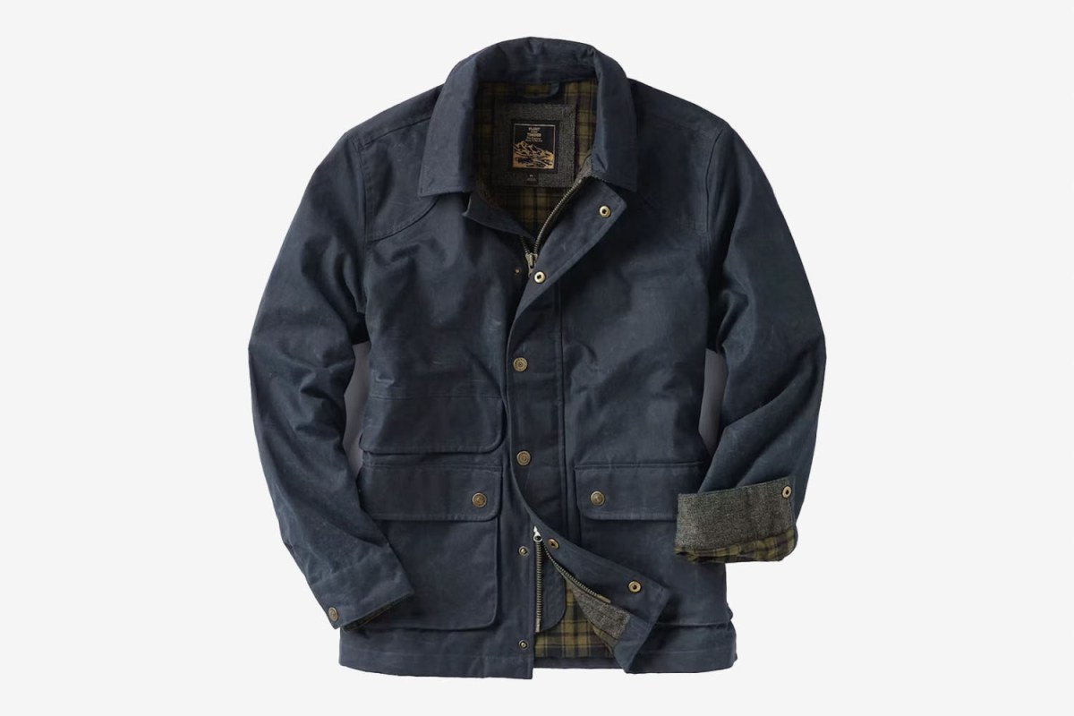 Flint and Tinder Flannel Lined Waxed Hudson Jacket