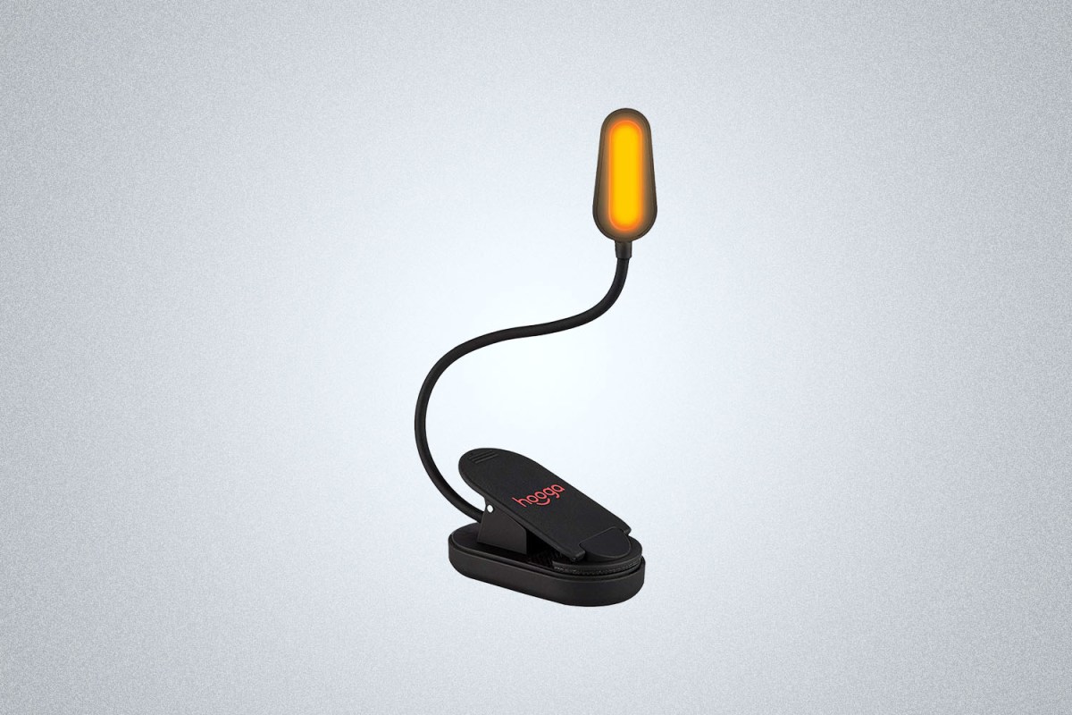 Hooga Book Light, Rechargeable Clip On Amber LED Light