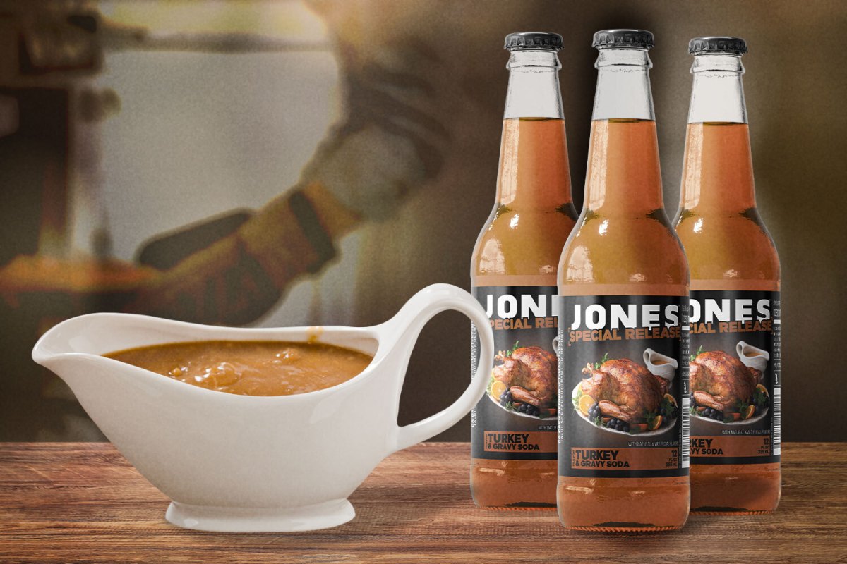 The Story Behind Jones Sodas Turkey & Gravy, The Soft Drink No One Likes But Everyone Wants to Try