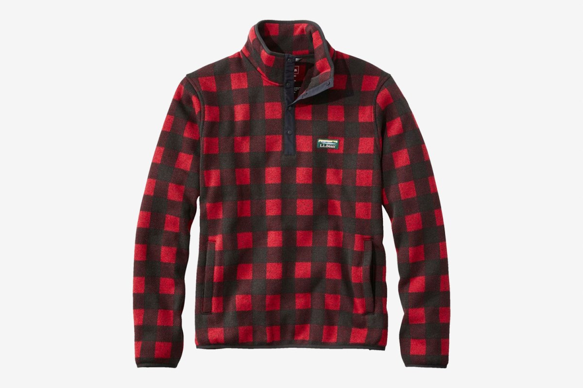 L.L. Bean Printed Sweater Fleece Pullover