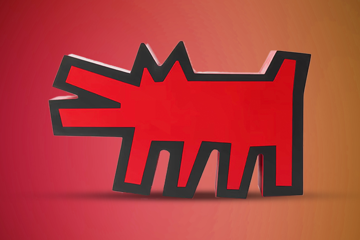 Medicom + Keith Haring Barking Dog Plastic Figurine