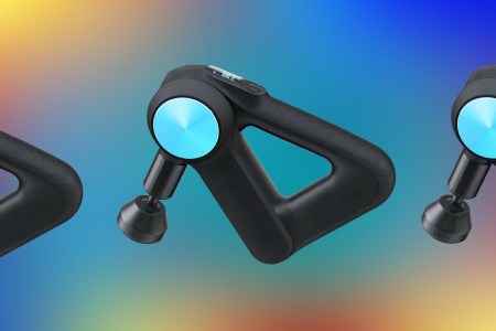 Theragun Pro on colorful background