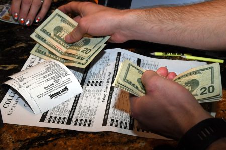 Bets being placed during the NCAA Men's College Basketball Tournament.
