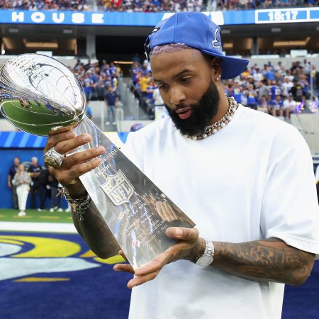 Odell Beckham Jr. holds the Super Bowl LVI trophy. Will he join the Dallas Cowboys next? It makes sense.