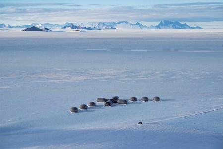 The Echo camp from White Desert in Antarctica