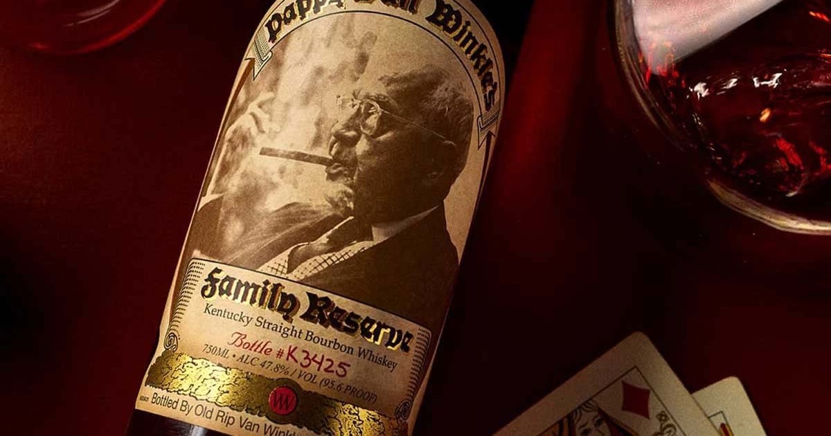 Pappy Van Winkle 23-Year Old Bourbon bottle. Huckberry is giving away two bottles in a promotion called Pappy Day.
