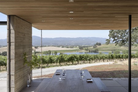 One of the tasting pavilions at Quintessa winery in Napa Valley, California