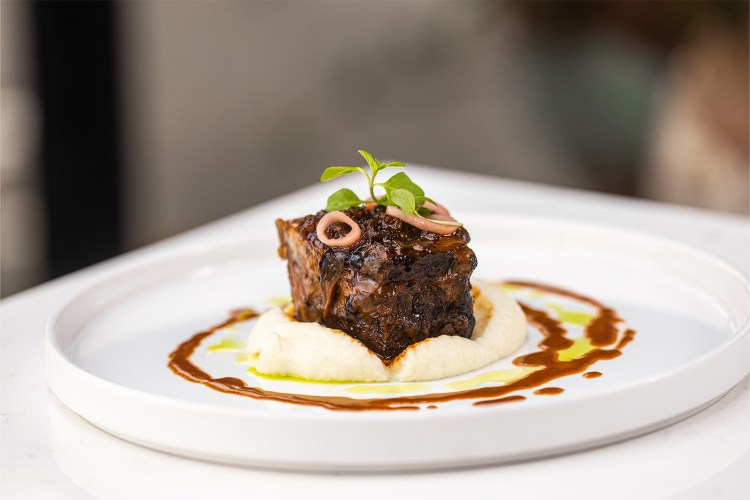 The braised short ribs and beef tallow pomme puree from Mercat Bistro. Chef Taylor Kearney shared the recipe.