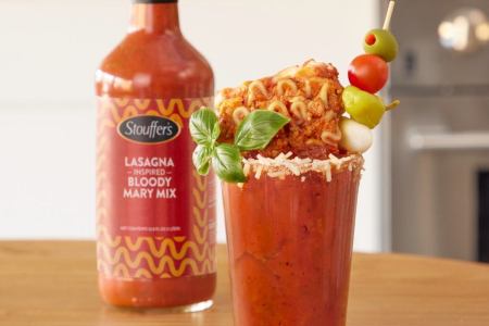 stouffer's lasagna bloody mary mix with a lasagna-garnished bloody mary