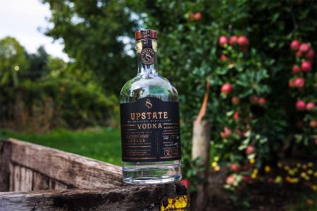 A bottle of Upstate Vodka at Sauvage Distillery