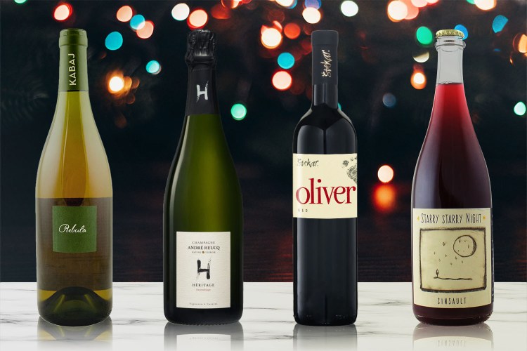 lineup of 4 wines to gift for the holidays