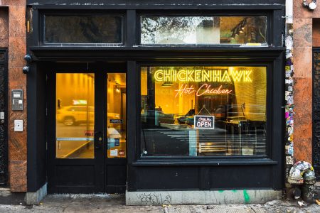 The exterior of Chickenhawk in Greenwich Village.