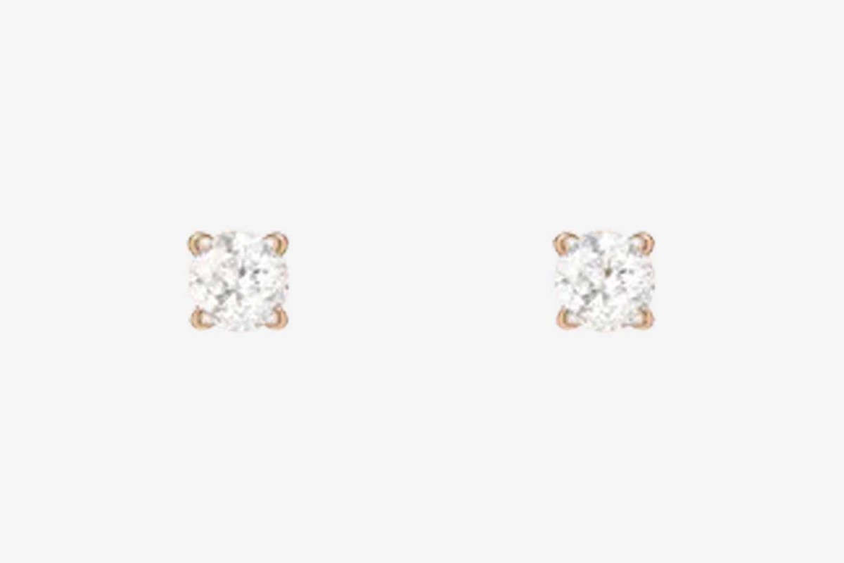 Diamond Stud Earrings with White Diamonds
