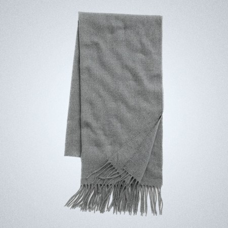 a grey Gap scarf on a grey background