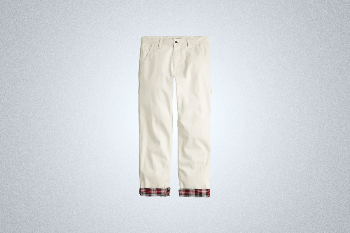 J.Crew Wallace & Barnes flannel-lined carpenter pant
