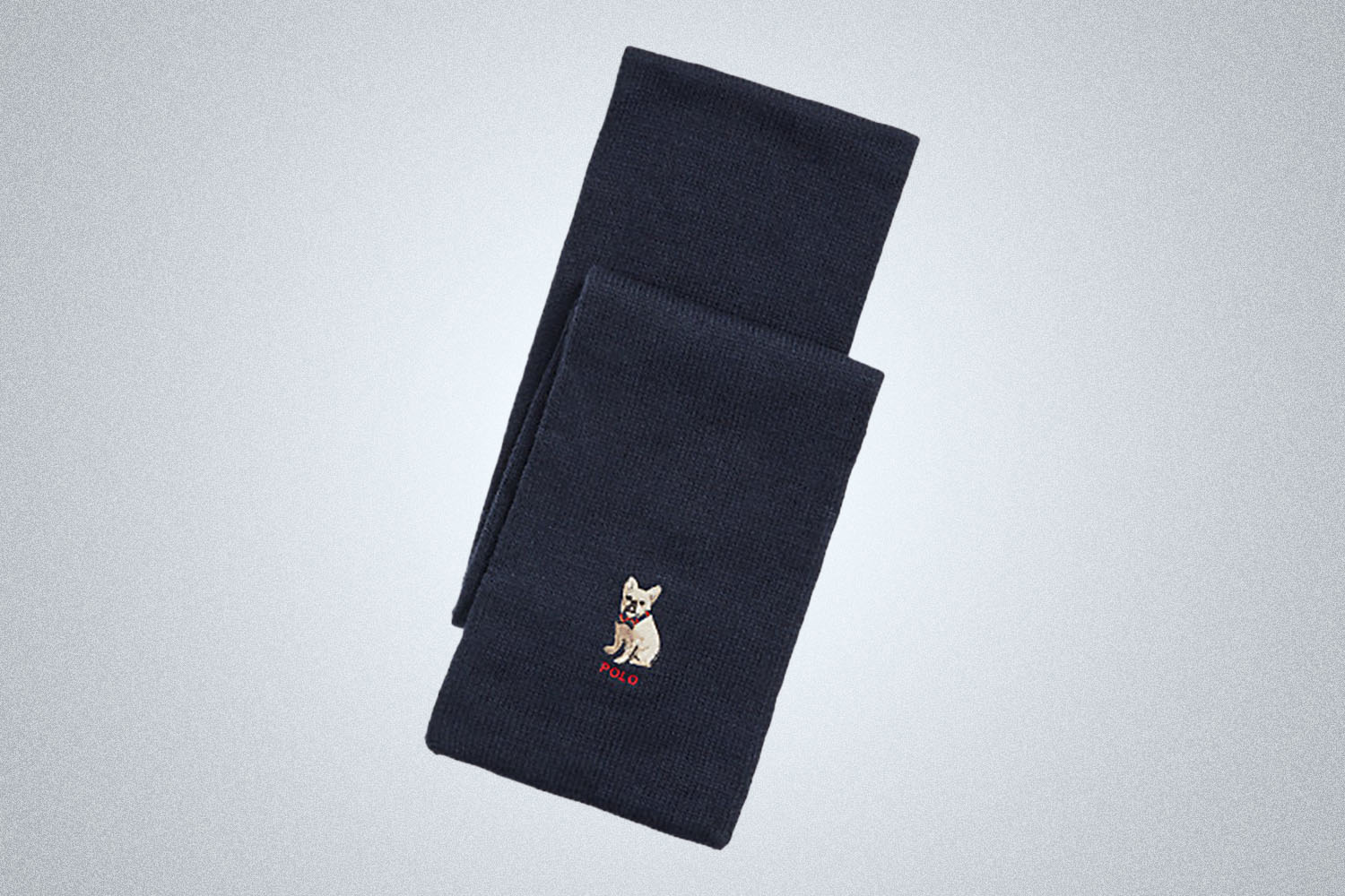 Polo Ralph Lauren Dog-Embroidered Rib-Knit Scarf