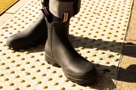 Close-up of a pair of Bolinas Boots from SeaVees, now on sale