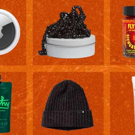 A collage of the best stocking stuffers for men