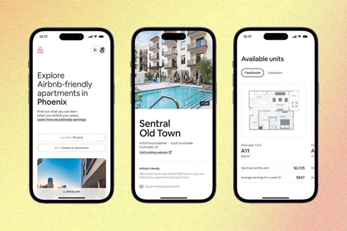 Screenshots from Airbnb's new "Airbnb-friendly" apartment buildings program