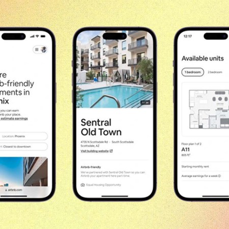 Screenshots from Airbnb's new "Airbnb-friendly" apartment buildings program