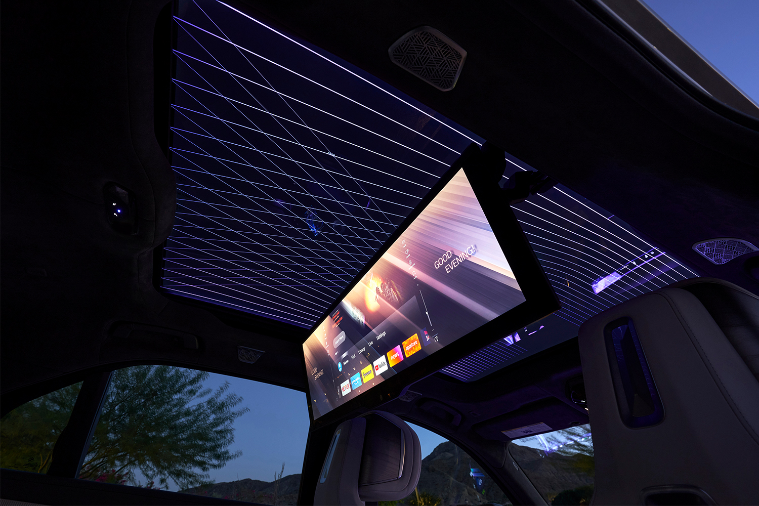 The enormous 31-inch back seat screen in the BMW i7