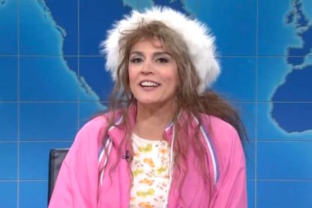Cecily Strong brought her "Cathy Anne" character to the Weekend Update desk one final time on Saturday.