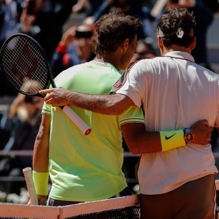 Rafael Nadal and Roger Federer, seen here embracing, have known each other for two decades
