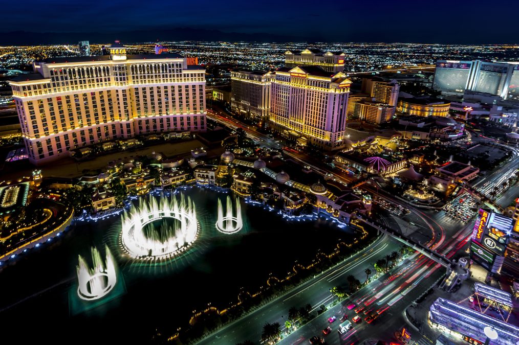 A panoramic view of Las Vegas at night. According to a new WalletHub report, it really is the most sinful city in the U.S.