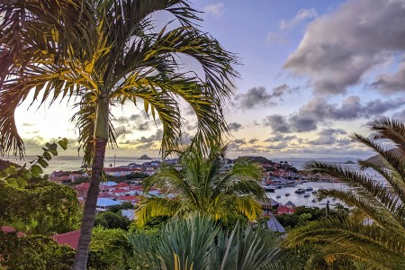 The view of St. Barts from Hôtel Barrière Le Carl Gustaf Saint-Barth, a new boutique hotel that we visited