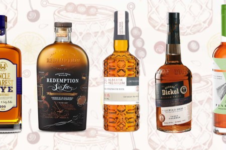 Five bottles of rye whiskey, the best of 2022