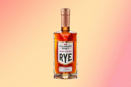 A bottle of Sagamore Spirit Port Finish Rye Whiskey