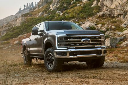 The Ford Super Duty F-250 Tremor driving off-road. F-Series trucks were once again the best-selling vehicle in the U.S. for 2022.