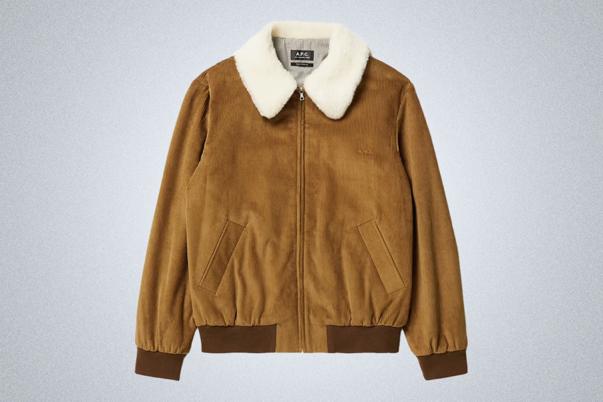 A.P.C. Gilles Fleece Padded Cotton-Corduroy Blouson Jacket